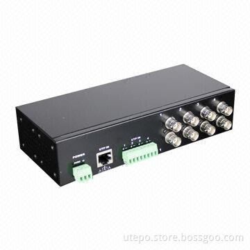 4-channel Passive Video Balun for CCTV Project, 12-40V DC/9-24V AC Power Supply, Anti-interference
